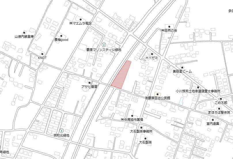 都城市蓑原町の売地の土地図