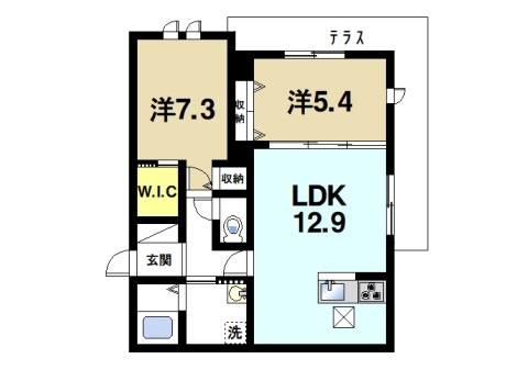 ＢＥＬＬＡＶＩＳＴＡの間取り|広いバルコニーとゆったりとしたリビングが魅力的です
