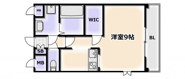 【間取り】 | コーポYAHATAナンバ元町