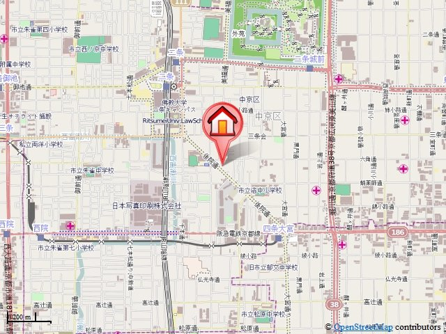 ベラジオ三条朱雀の地図