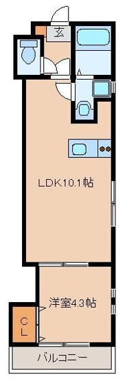 【間取り】 | リテラＮＯＢ天神南
