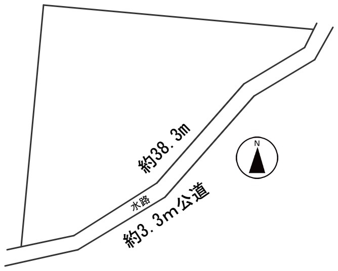 ５４３２９　岐阜市長良西山前土地の区画図