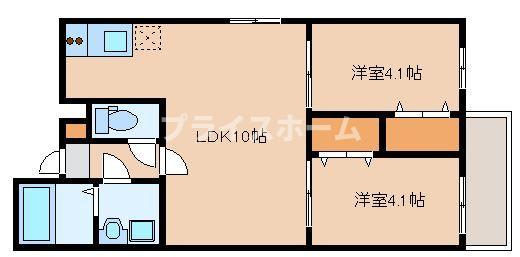 【間取り】 | カトレア姪浜Ⅲ