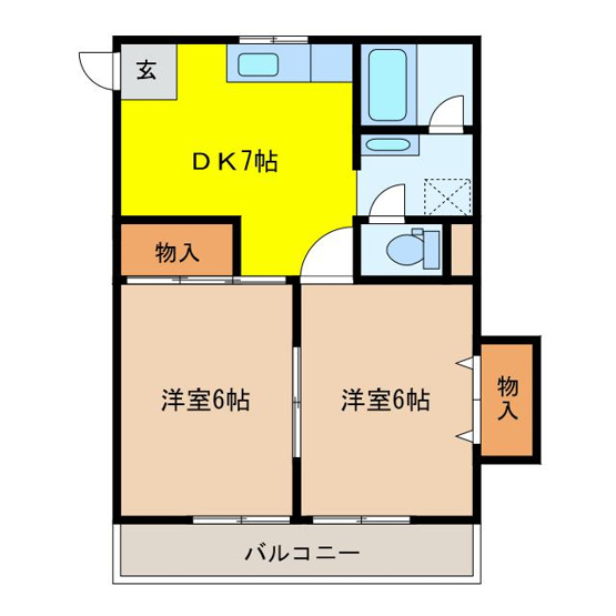 【間取り】 | シャトー田崎ＰＡＲＴ２