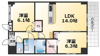 【間取り】 | ディアコート新長田