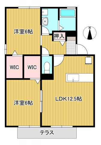 セジュール・シャイニングＣ棟の間取り
