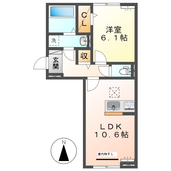 D-room笹沖の間取り