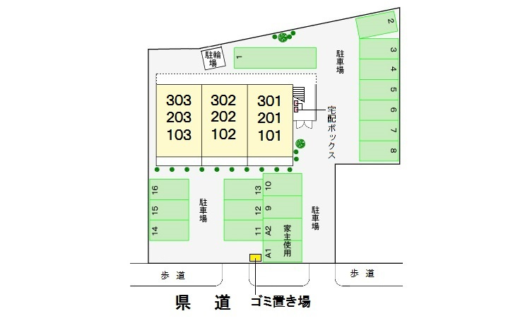 ハイム牛川通の区画図