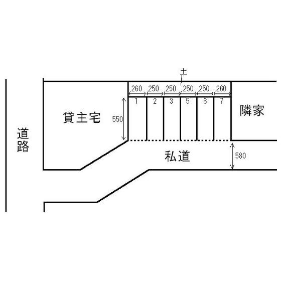岐阜市鏡島の駐車場の間取り