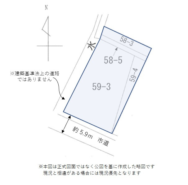 佐野市新吉水町 売地の土地図
