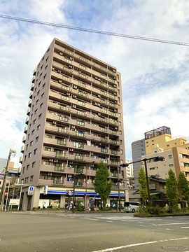 ダイアパレスプロミネントコート川崎　(川崎区南町）の外観|物件の外観です　ダイアパレスプロミネントコート川崎　JR東海道線「川崎」駅徒歩9分 　3LDK　1997年12月築　新規リノベーション物件　エアコン新規2台設置　南西向き　角住戸　　