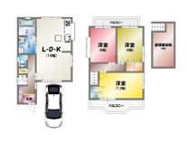 字大山崎小字鏡田の画像