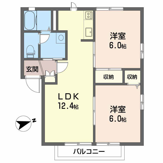 【間取り】 | ノースウィング保免 Ａ棟