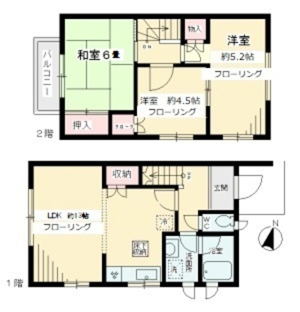 ソレイユ南黒川の間取り