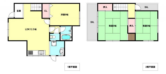 鈴蘭台東町2丁目戸建の間取り