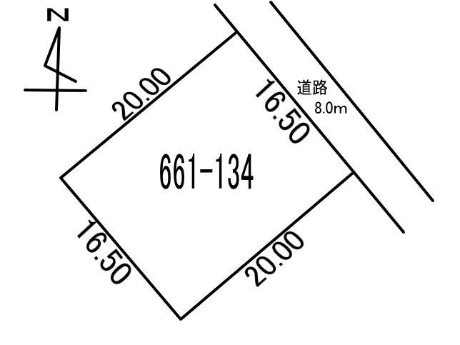 白老町北吉原661-134　土地