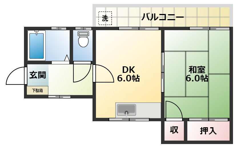倉田ハイツの間取り