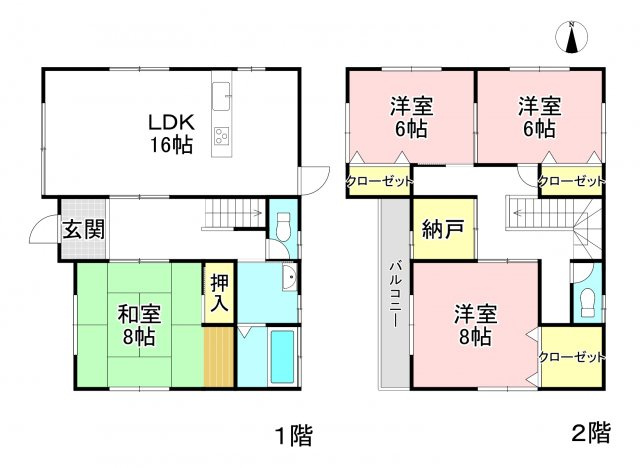 各務原市鵜沼古市場町３丁目の間取り
