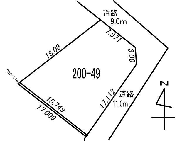 白老町北吉原200-49、114　土地