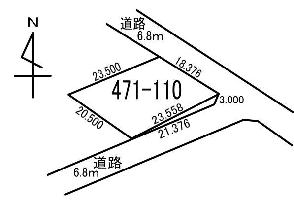 白老町北吉原471-110　土地
