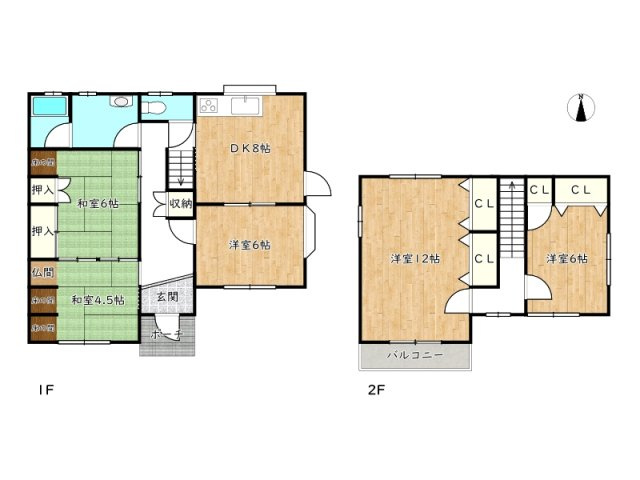 揖保郡太子町佐用岡／中古戸建の間取り