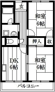 【間取り】 | 御領ハイツ