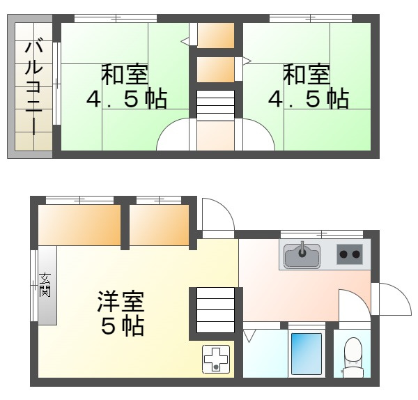 東垂水2丁目テラスの間取り