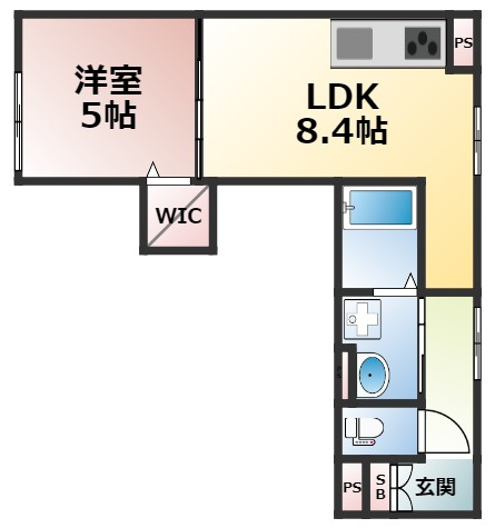 クリエオーレ吉田下島の間取り