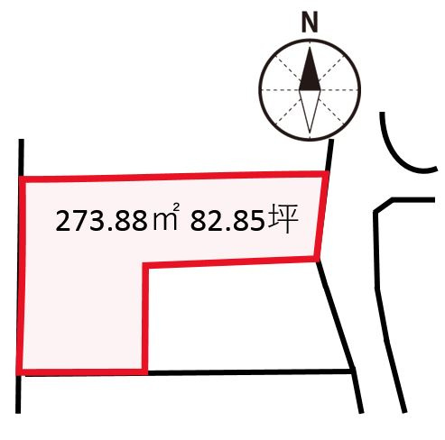 西条市朔日市土地【439】85.31坪の土地図