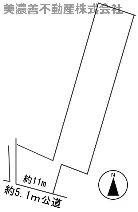 ５９４００　各務原市山脇町5丁目土地の区画図