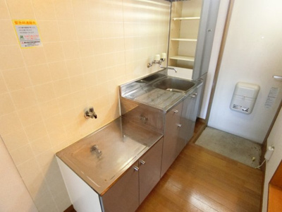 【キッチン】 | サンヒルズ八乙女 | 2口ガスコンロ設置可能なキッチン。