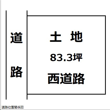 【土地図】 | 【建築条件なし】大仙市大曲日の出町一丁目 大仙警察署 近くの住宅街の一角83.3坪 住宅用地
