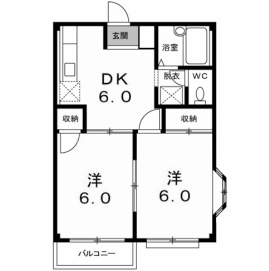 【間取り】 | パークサイドＰ１