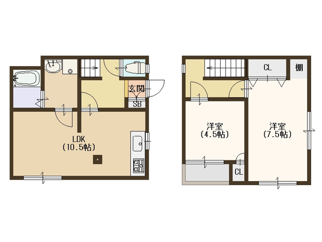 【間取り】 | 住吉2丁目貸家