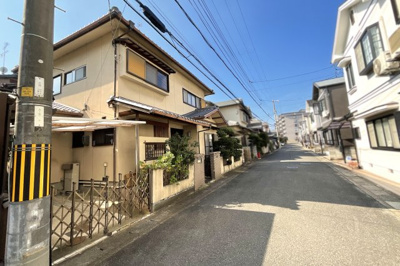 【前面道路含む現地写真】 | 宇治市五ケ庄西川原　注文住宅　建築条件なし　土地 | 間口は約11.8ｍと広く、しっかりとしたお家が建ちますねヽ(^。^)ノ