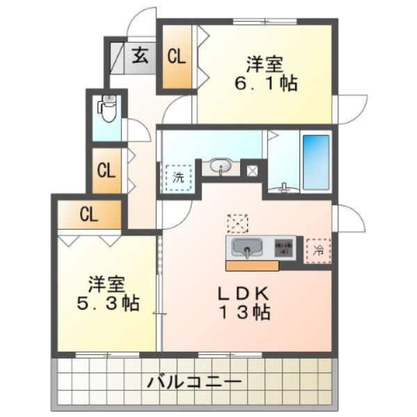 パルティーダSの間取り|パルティーダS