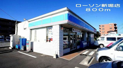 【周辺】 | エルディム愛福Ａ | ローソン　熊谷新堀店まで800m