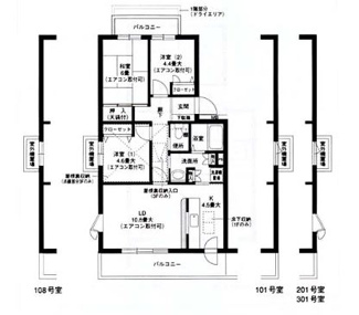 【間取り】 | オクトス市ケ尾5号棟 | 間取り図