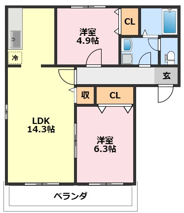 アルファコート流山の間取り
