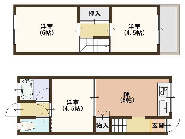 【間取り】 | 橘2丁目戸建て