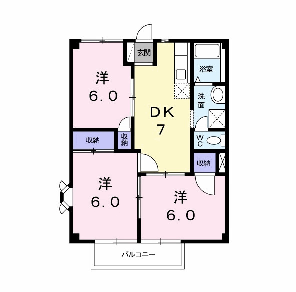 エスポワールASO壱番館の間取り