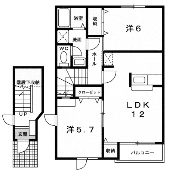 【間取り】 | アムールⅡ
