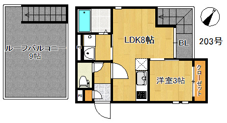 【間取り】 | Grandtic 住吉Ⅱ | 別号室の写真になります。現況優先。