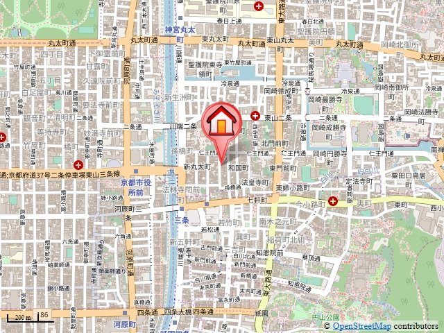 コスモ三条京阪の地図