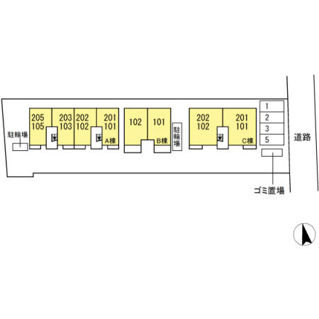 グロリア　Ａの区画図