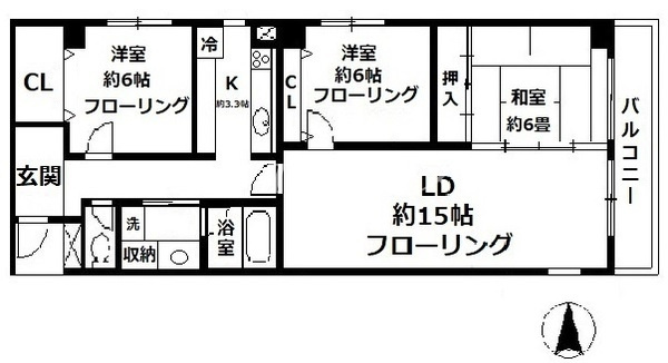 リブリ・津田沼Ⅲの間取り