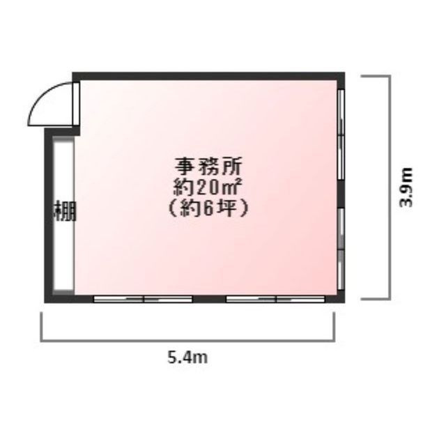 岐阜市清本町１０丁目の事務所の間取り