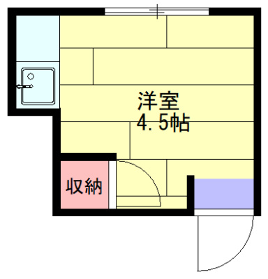 【間取り】 | 南初島町マンション | ワンルーム