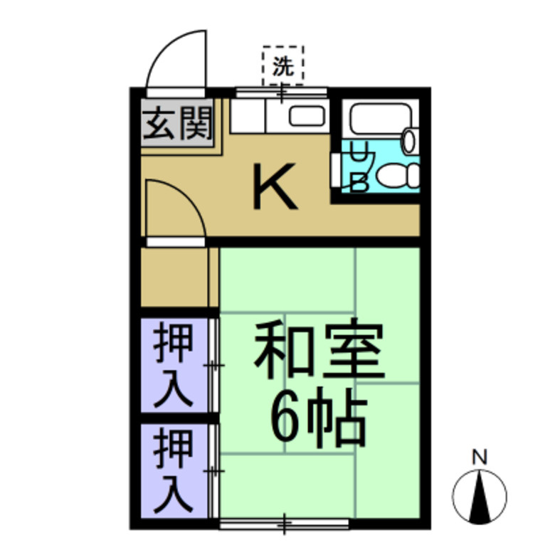 友森荘西棟の間取り