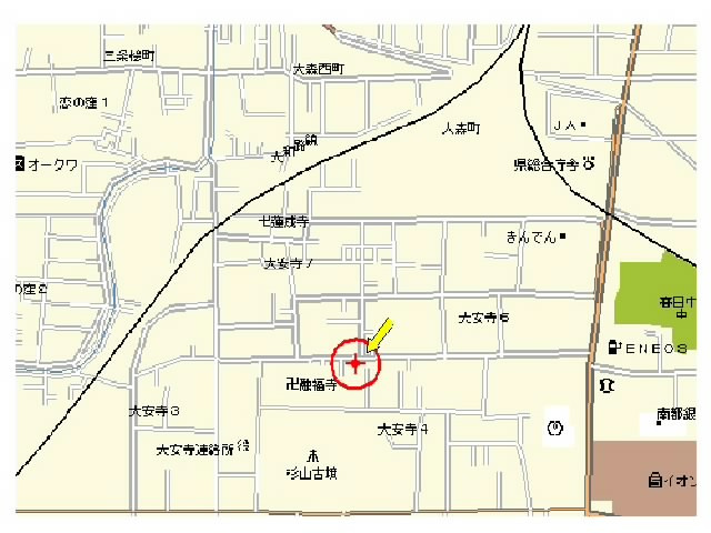 ロイヤルメモリー駐車場の地図